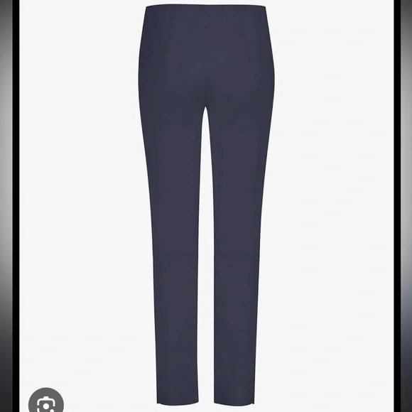 0416 SEDUCTIVE PANT NAVY BLUE CAPRI Tailored Silhouette
